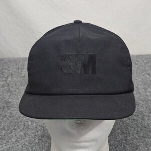 Vintage 3M Cap Black Hat Made in USA Corporate Collectors 90s Promo Employees